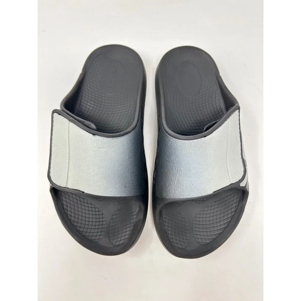OOFOS OOahh sport slide sandals size M5 W7 EU38 black gray recovery shoes